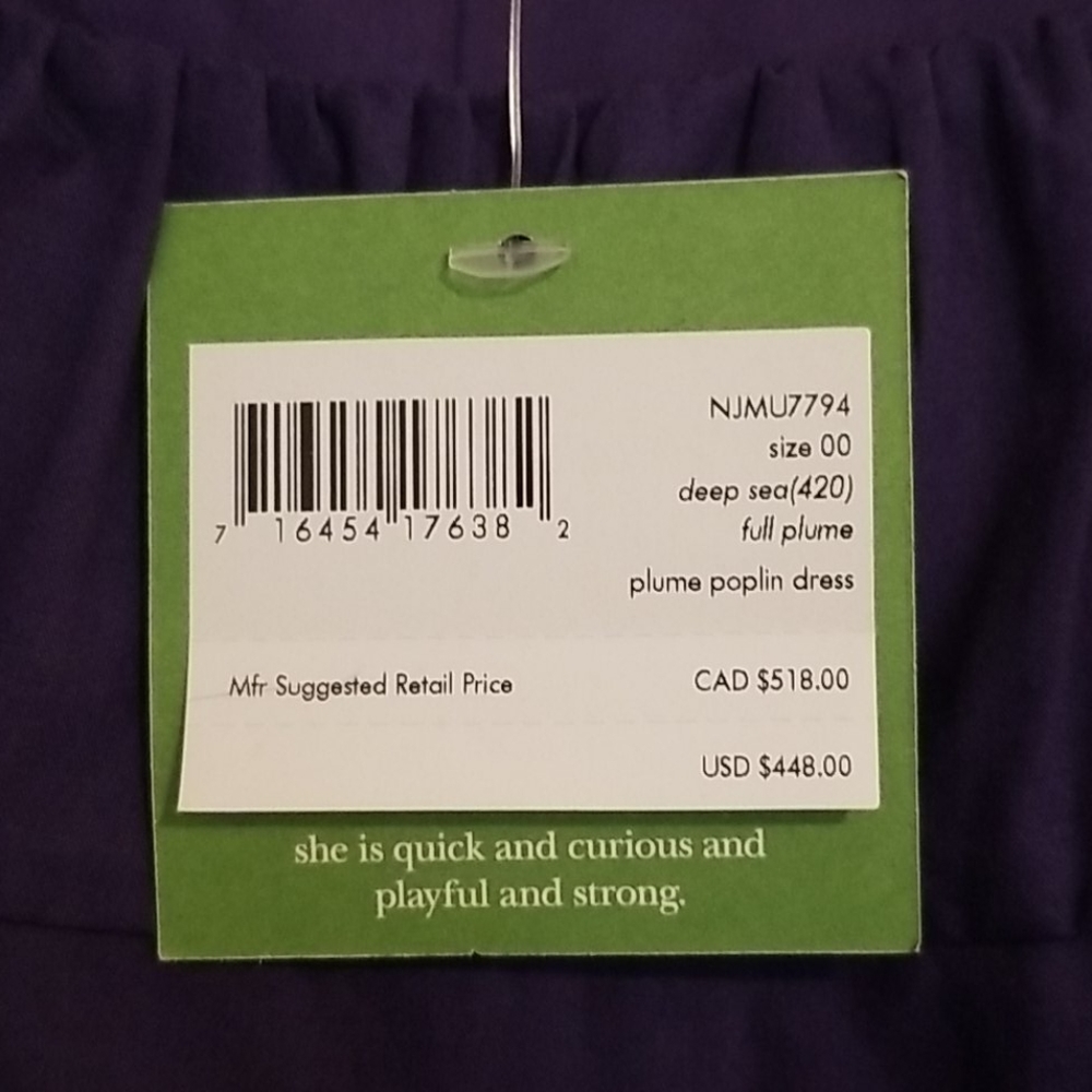Kate Spade Poplin Peacock dress - Picture 3 of 6